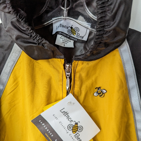 LETTUCE BEE | Toddler Rain Suit, Yellow + Black (NEW) - Picture 6 of 11